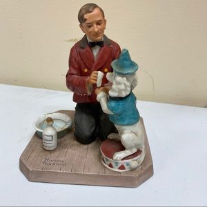 Norman Rockwell 1981 “While the Audience Waits” Hand-painted Figure